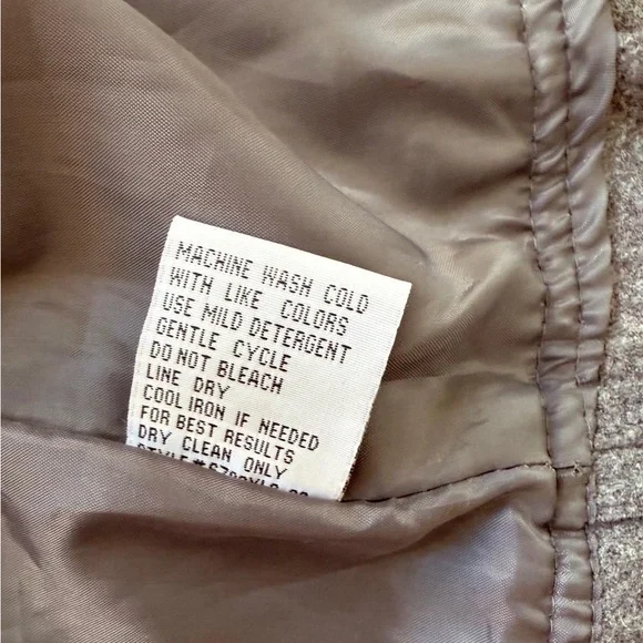 Oleg Cassini Gray Wool Blend Ruffle Front Funnel Neck Coat – Plus Size 1X - Picture 3 of 7